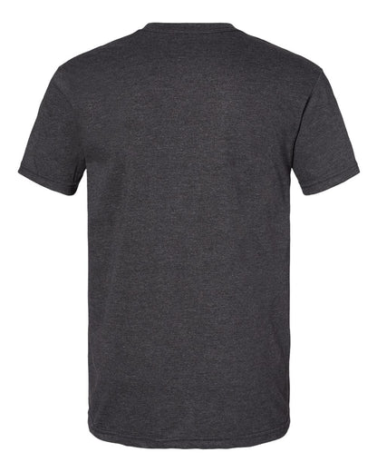 Gildan 64000CVC Unisex Softstyle® CVC T-Shirt - Pitch Black Mist - Back View