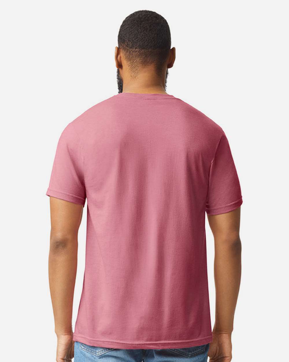 Gildan 64000CVC Unisex Softstyle® CVC T-Shirt - Plumrose - On Model Back