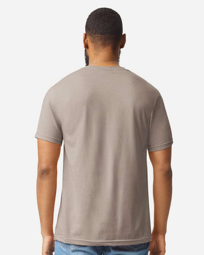 Gildan 64000CVC Unisex Softstyle® CVC T-Shirt - Slate - On Model Back