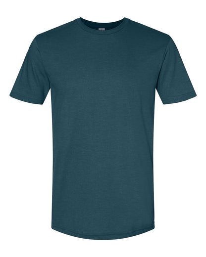 Gildan 64000CVC Unisex Softstyle® CVC T-Shirt - Steel Blue - Front View