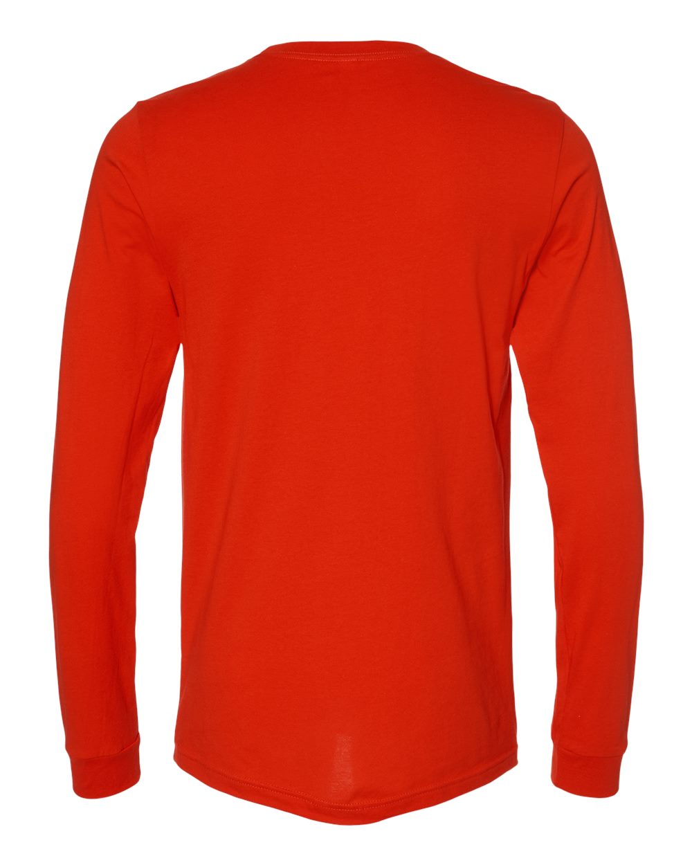 BELLA + CANVAS 3501 Unisex Jersey Long Sleeve Tee - Poppy - Back View