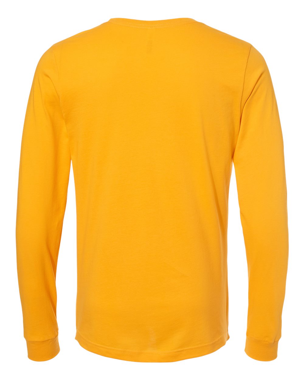 BELLA + CANVAS 3501 Unisex Jersey Long Sleeve Tee - Gold - Back View