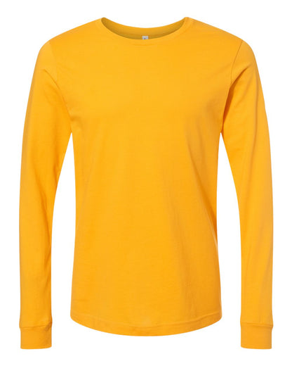 BELLA + CANVAS 3501 Unisex Jersey Long Sleeve Tee - Gold - Front View
