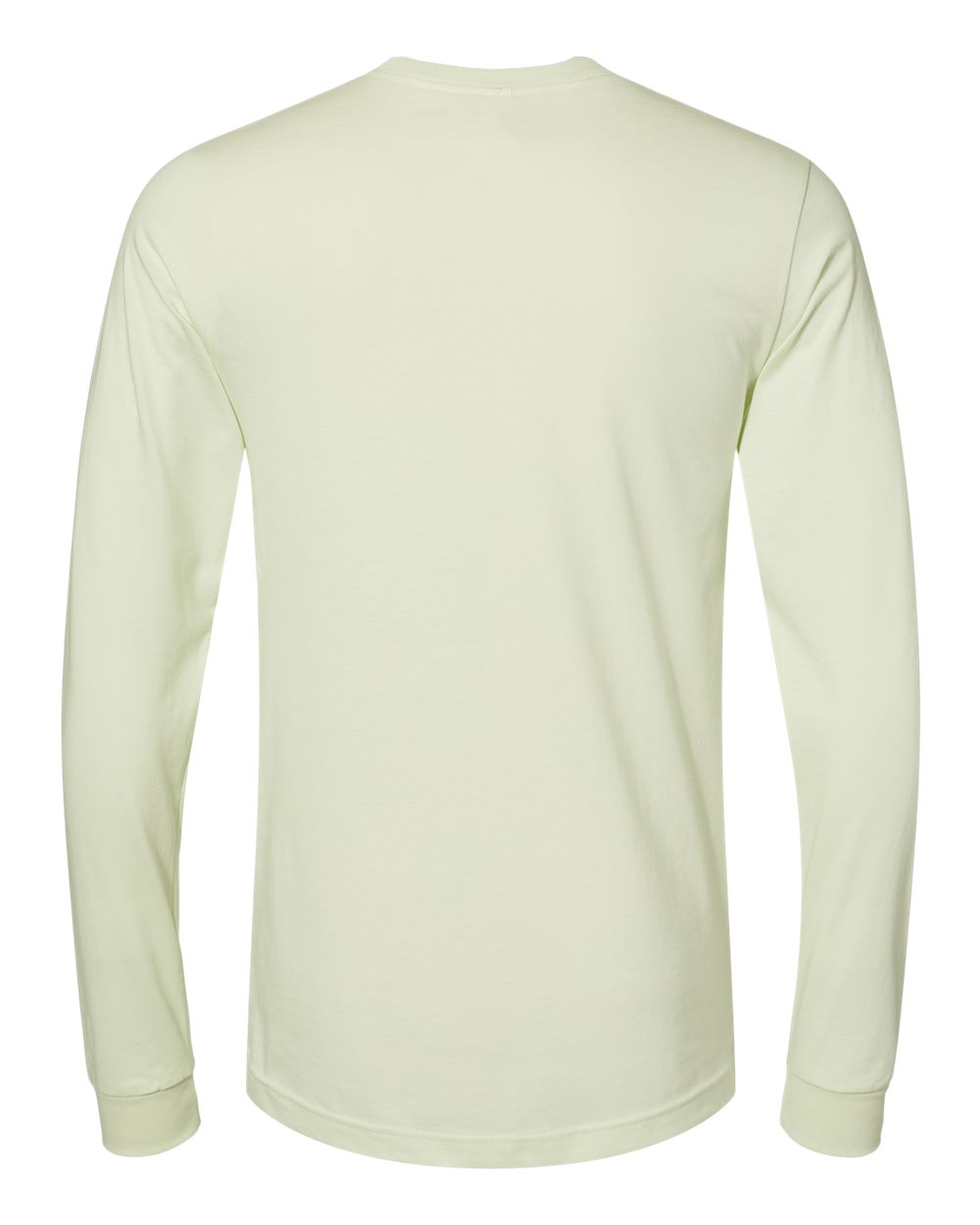BELLA + CANVAS 3501 Unisex Jersey Long Sleeve Tee - Citron - Back View
