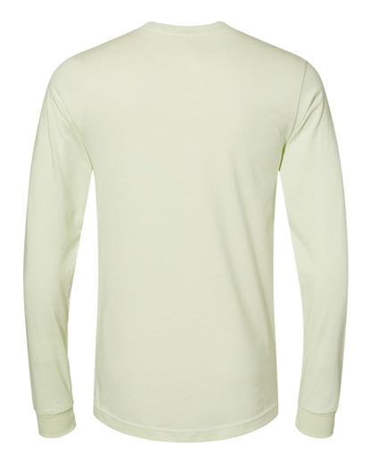 BELLA + CANVAS 3501 Unisex Jersey Long Sleeve Tee - Citron - Back View