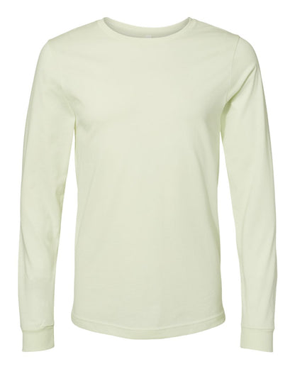 BELLA + CANVAS 3501 Unisex Jersey Long Sleeve Tee - Citron - Front View