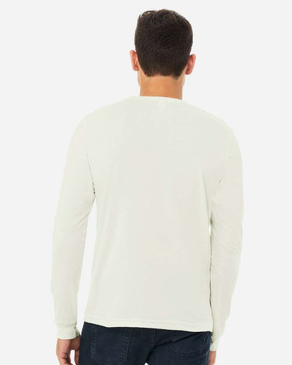 BELLA + CANVAS 3501 Unisex Jersey Long Sleeve Tee - Citron - On Model Back