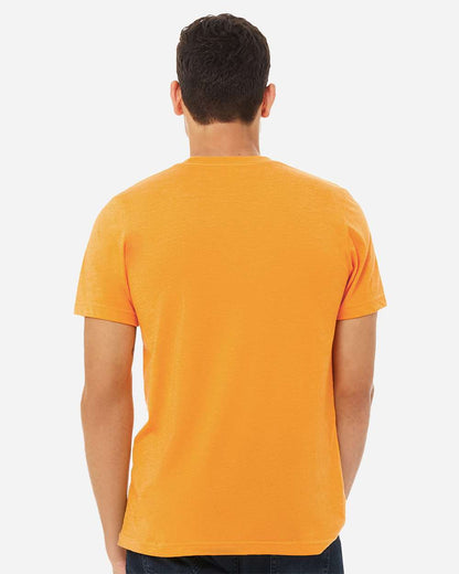 BELLA + CANVAS 3001CVC CVC Jersey Tee - Heather Marmalade - On Model Back