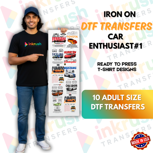 Car Enthusiast Bundle #1 – Turbo & Track Icons (22″ Gang Sheet, 10 Transfers)