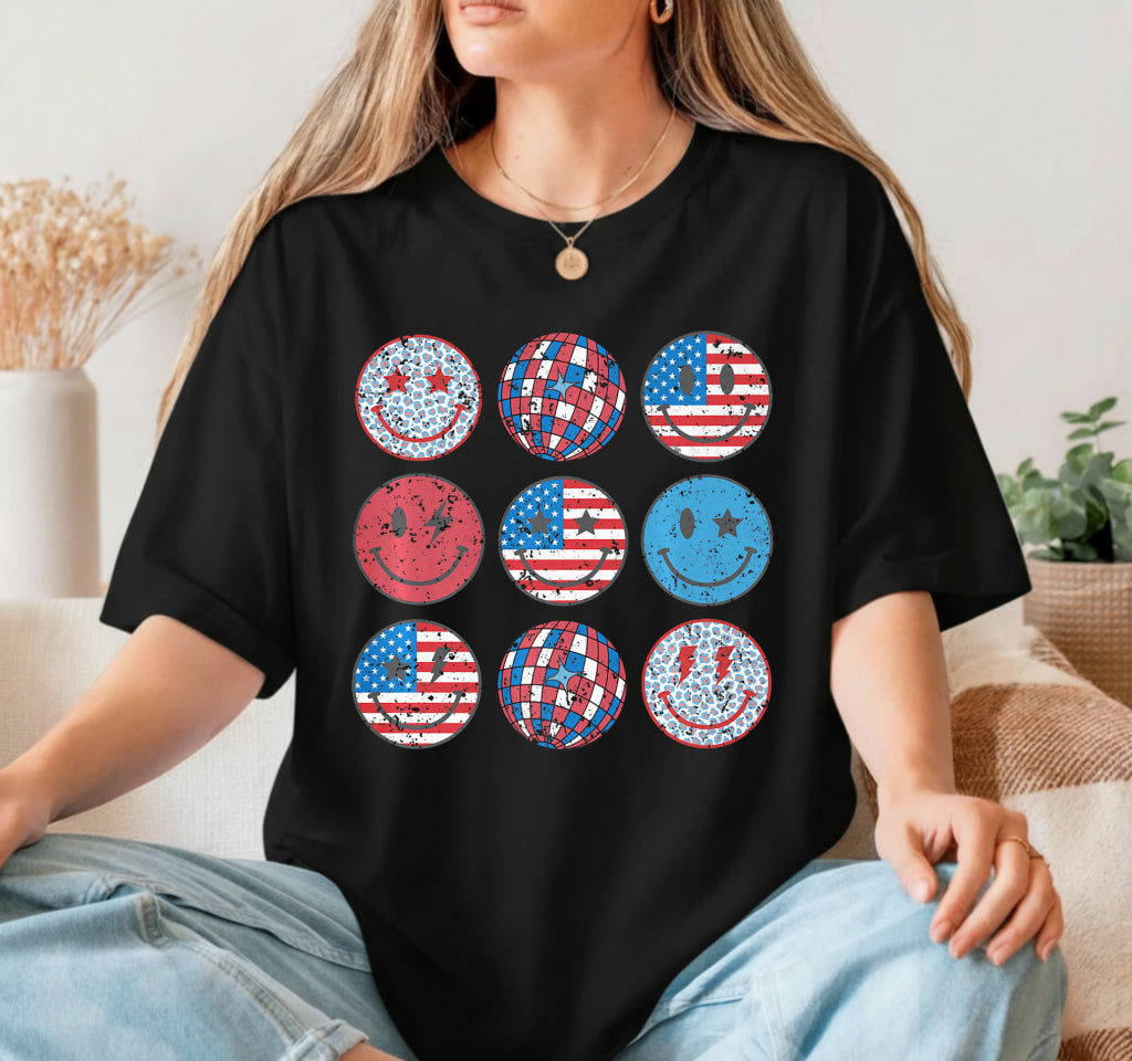 USA Flag Text – 4th of July DTF Transfer