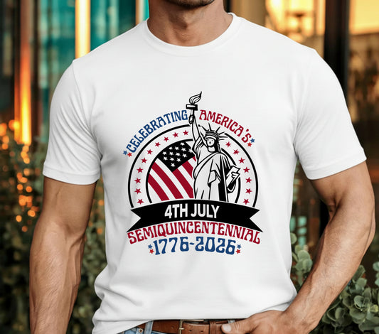 Celebrating Liberty 250th Anniversary – Patriotic DTF Transfer