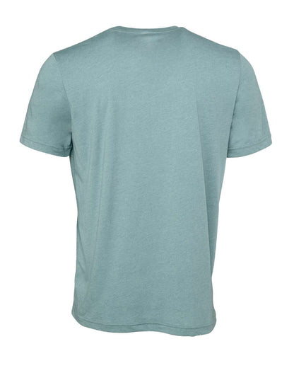 BELLA + CANVAS 3001CVC CVC Jersey Tee - Heather Blue Lagoon - Back View