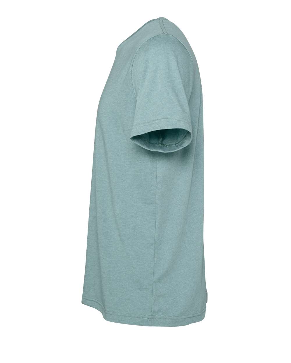 BELLA + CANVAS 3001CVC CVC Jersey Tee - Heather Blue Lagoon - Direct Side