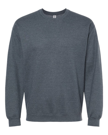 Gildan SF000 Unisex Softstyle® Midweight Crewneck Sweatshirt - Dark Heather - Front View