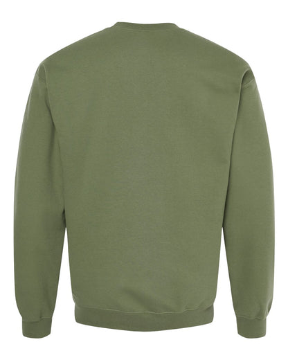 Gildan SF000 Unisex Softstyle® Midweight Crewneck Sweatshirt - Military Green - Back View