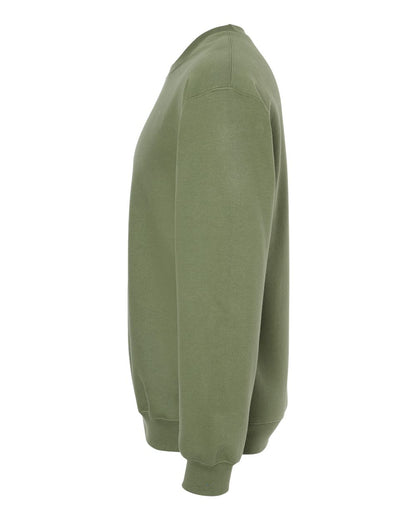 Gildan SF000 Unisex Softstyle® Midweight Crewneck Sweatshirt - Military Green - Direct Side