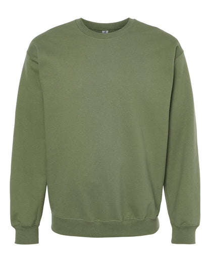 Gildan SF000 Unisex Softstyle® Midweight Crewneck Sweatshirt - Military Green - Front View