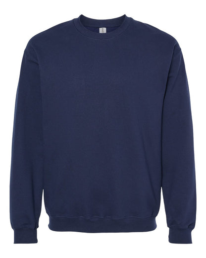 Gildan SF000 Unisex Softstyle® Midweight Crewneck Sweatshirt - Navy - Front View