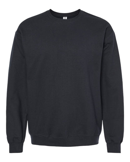 Gildan SF000 Unisex Softstyle® Midweight Crewneck Sweatshirt - Black - Front View