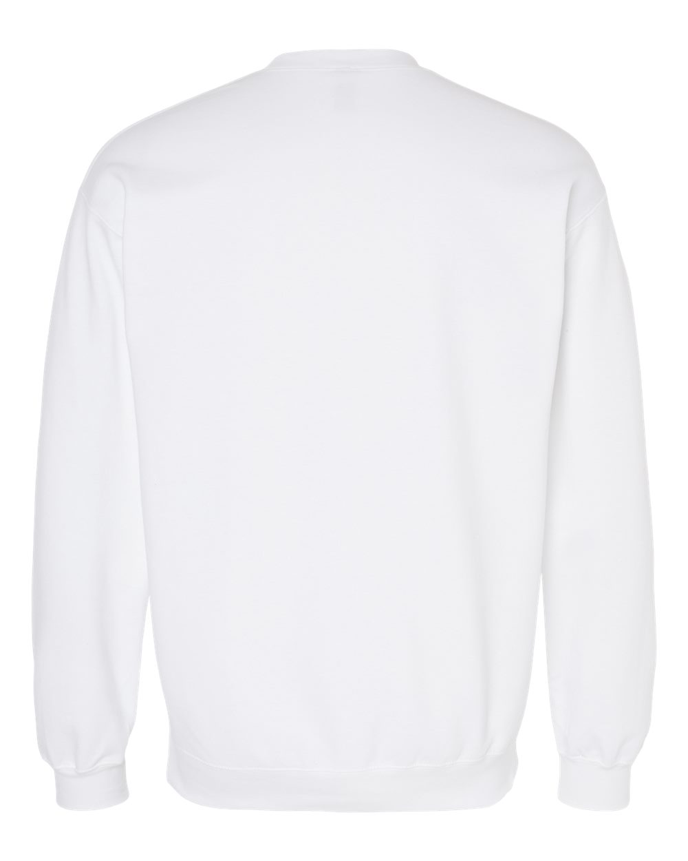 Gildan SF000 Unisex Softstyle® Midweight Crewneck Sweatshirt - White - Back View