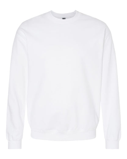 Gildan SF000 Unisex Softstyle® Midweight Crewneck Sweatshirt - White - Front View