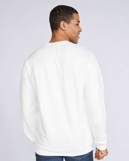 Gildan SF000 Unisex Softstyle® Midweight Crewneck Sweatshirt - White - On Model Back