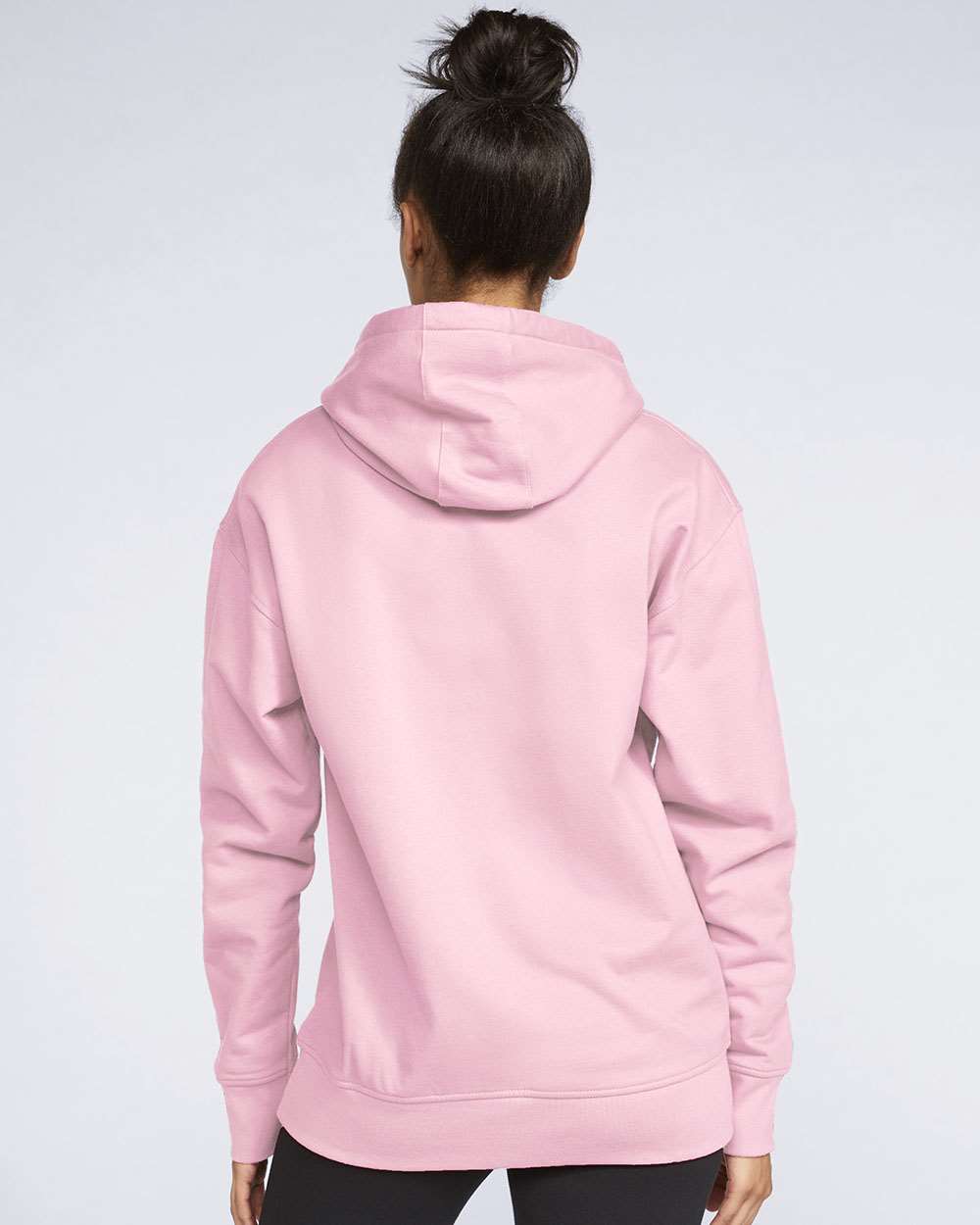 Gildan SF500 Unisex Softstyle® Midweight Hooded Sweatshirt - Light Pink - On Model Back