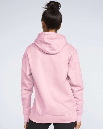 Gildan SF500 Unisex Softstyle® Midweight Hooded Sweatshirt - Light Pink - On Model Back