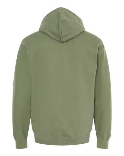 Gildan SF500 Unisex Softstyle® Midweight Hooded Sweatshirt - Military Green - Back View