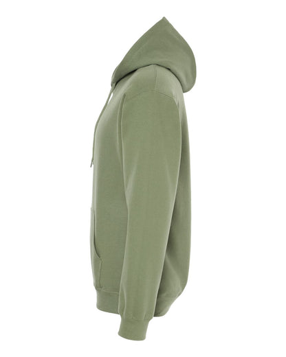 Gildan SF500 Unisex Softstyle® Midweight Hooded Sweatshirt - Military Green - Direct Side