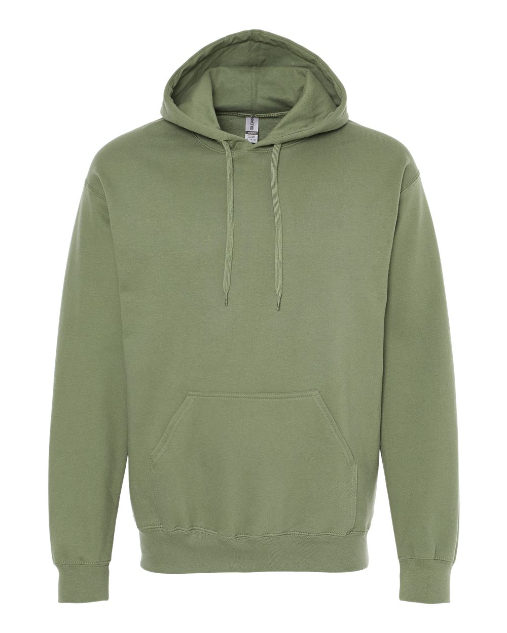 Gildan SF500 Unisex Softstyle® Midweight Hooded Sweatshirt - Military Green - Front View