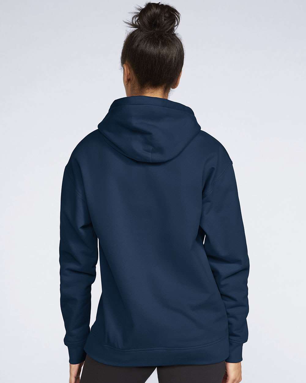 Gildan SF500 Unisex Softstyle® Midweight Hooded Sweatshirt - Navy - On Model Back