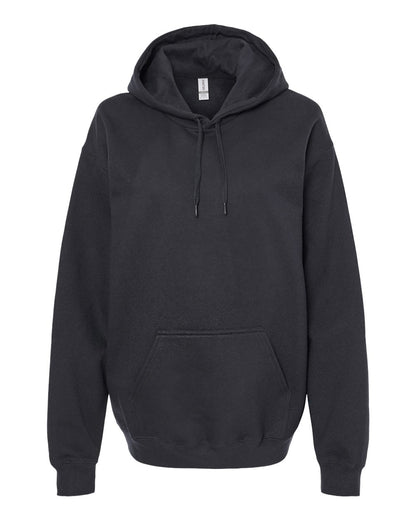 Gildan SF500 Unisex Softstyle® Midweight Hooded Sweatshirt - Black - Front View