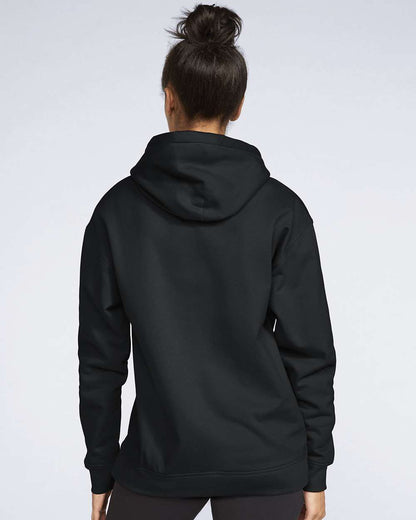 Gildan SF500 Unisex Softstyle® Midweight Hooded Sweatshirt - Black - On Model Back