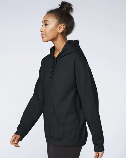 Gildan SF500 Unisex Softstyle® Midweight Hooded Sweatshirt - Black - On Model Side