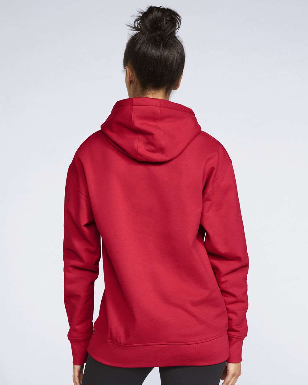 Gildan SF500 Unisex Softstyle® Midweight Hooded Sweatshirt - Red - On Model Back