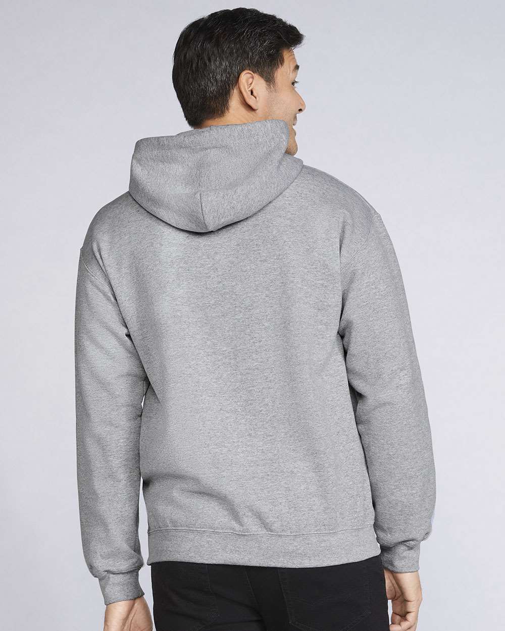 Gildan SF500 Unisex Softstyle® Midweight Hooded Sweatshirt - Sport Grey - On Model Back