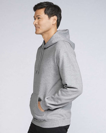 Gildan SF500 Unisex Softstyle® Midweight Hooded Sweatshirt - Sport Grey - On Model Side