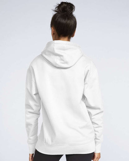 Gildan SF500 Unisex Softstyle® Midweight Hooded Sweatshirt - White - On Model Back