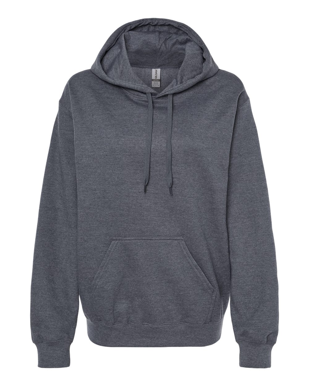 Gildan SF500 Unisex Softstyle® Midweight Hooded Sweatshirt - Dark Heather - Front View
