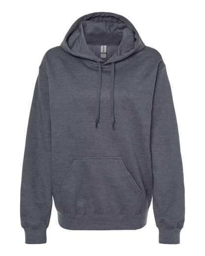 Gildan SF500 Unisex Softstyle® Midweight Hooded Sweatshirt - Dark Heather - Front View