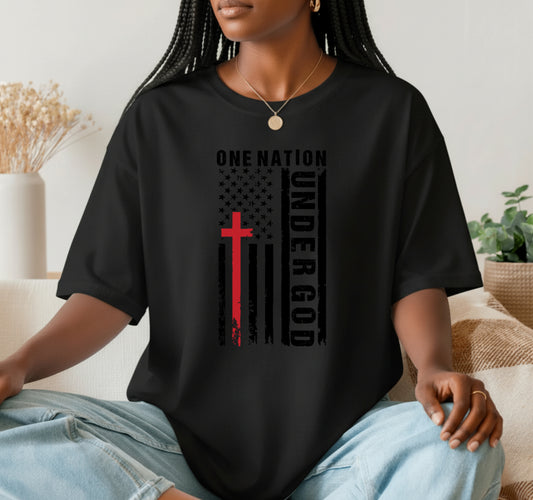 GOD - JESUSS Distressed Cross – Christian DTF Transfer