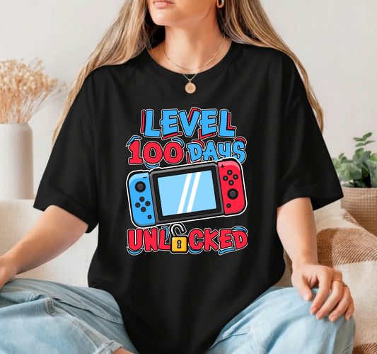 Level 100 Days Of School Unlocked – Gamer DTF Transfer