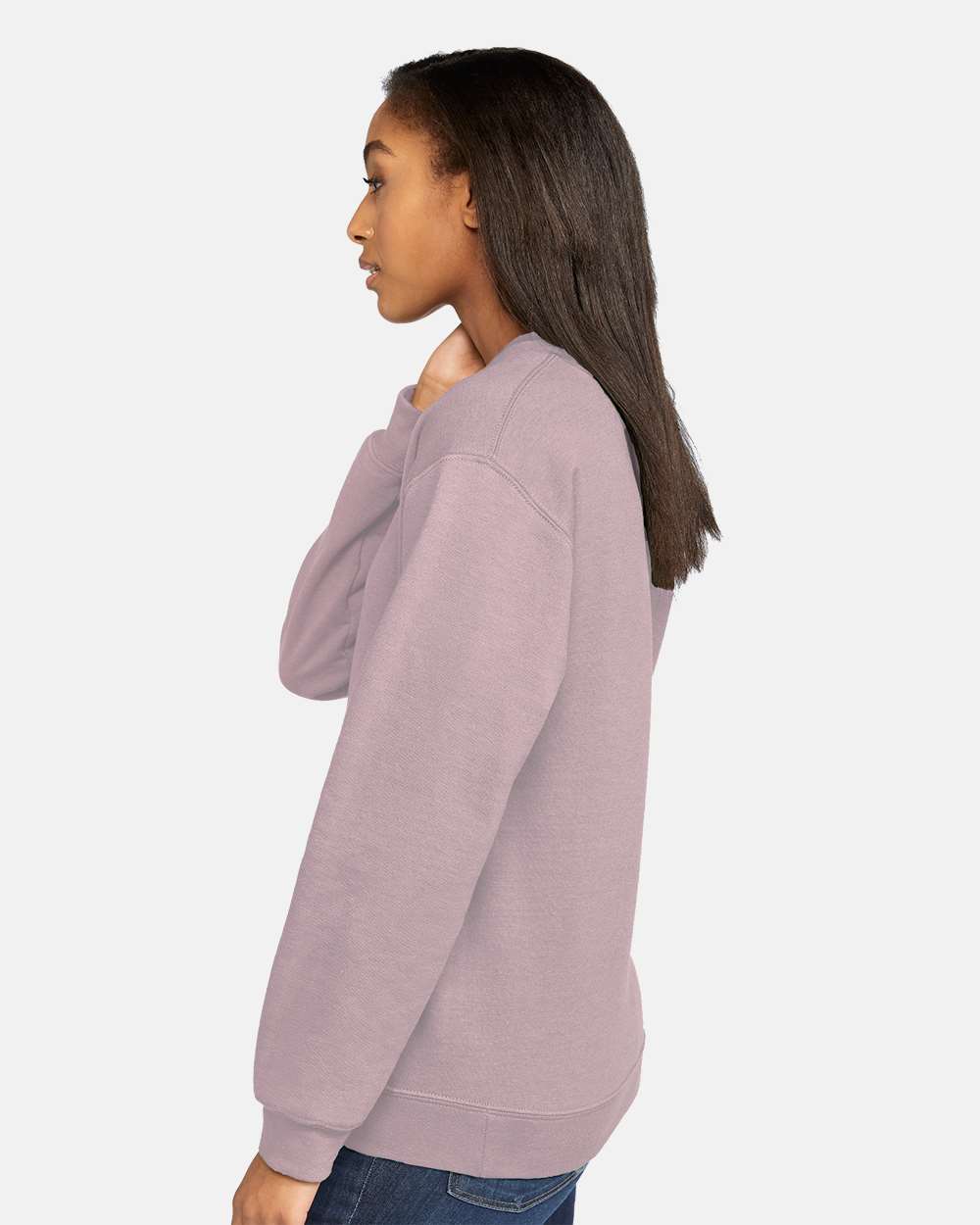 Gildan SF000 Unisex Softstyle® Midweight Crewneck Sweatshirt - Paragon - On Model Side