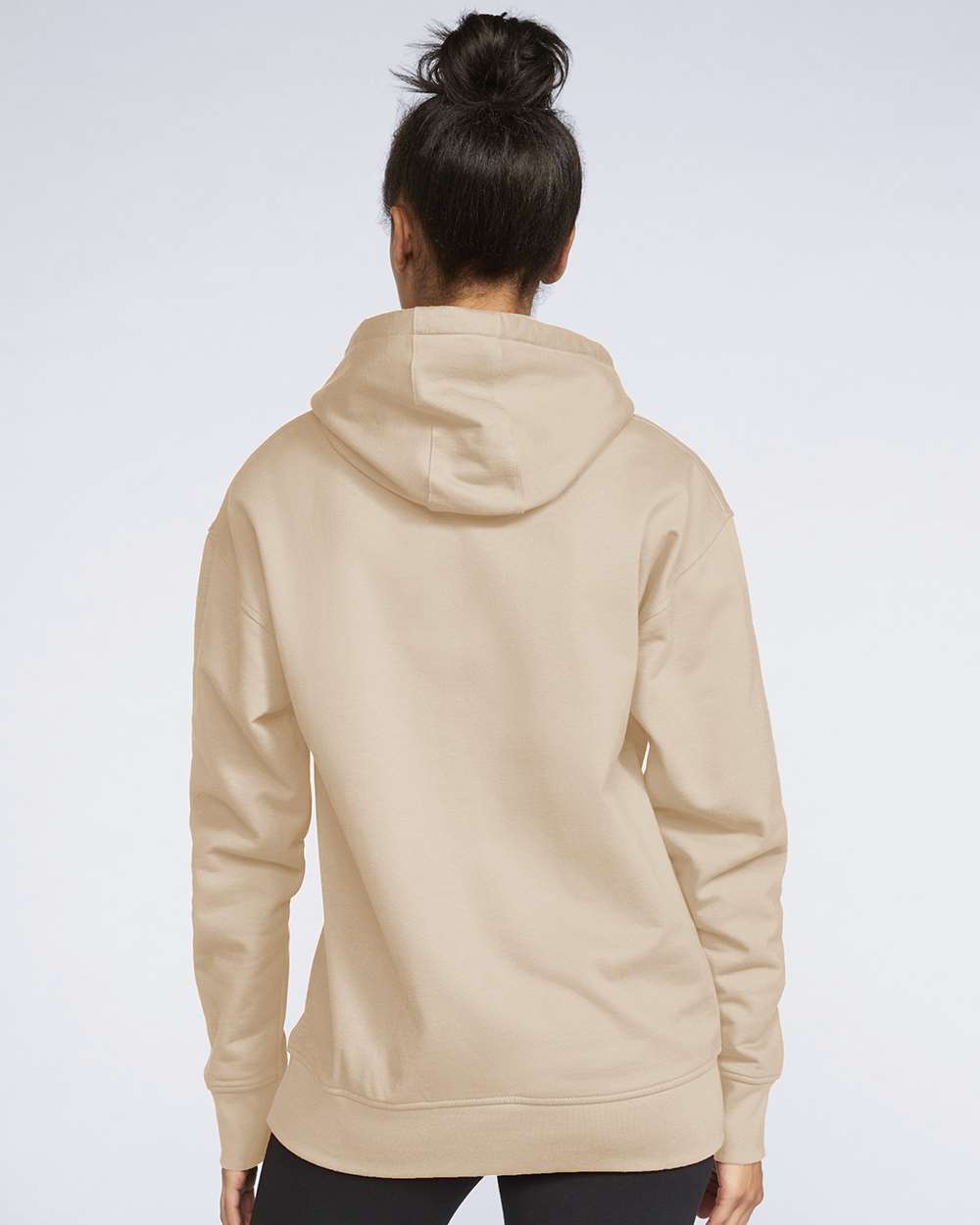 Gildan SF500 Unisex Softstyle® Midweight Hooded Sweatshirt - Sand - On Model Back