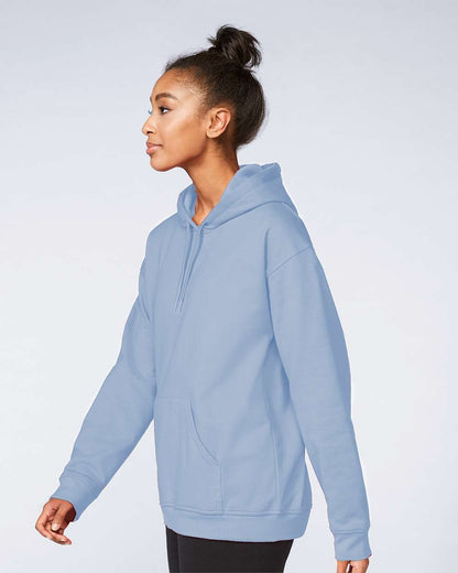 Gildan SF500 Unisex Softstyle® Midweight Hooded Sweatshirt - Stone Blue - On Model Side