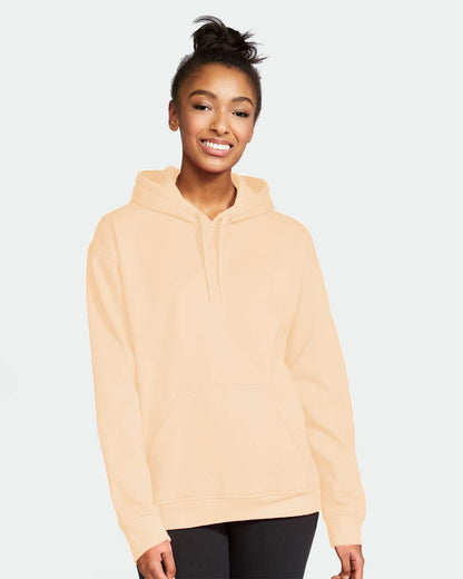 Gildan SF500 Unisex Softstyle® Midweight Hooded Sweatshirt - Yellow Haze - On Model Front