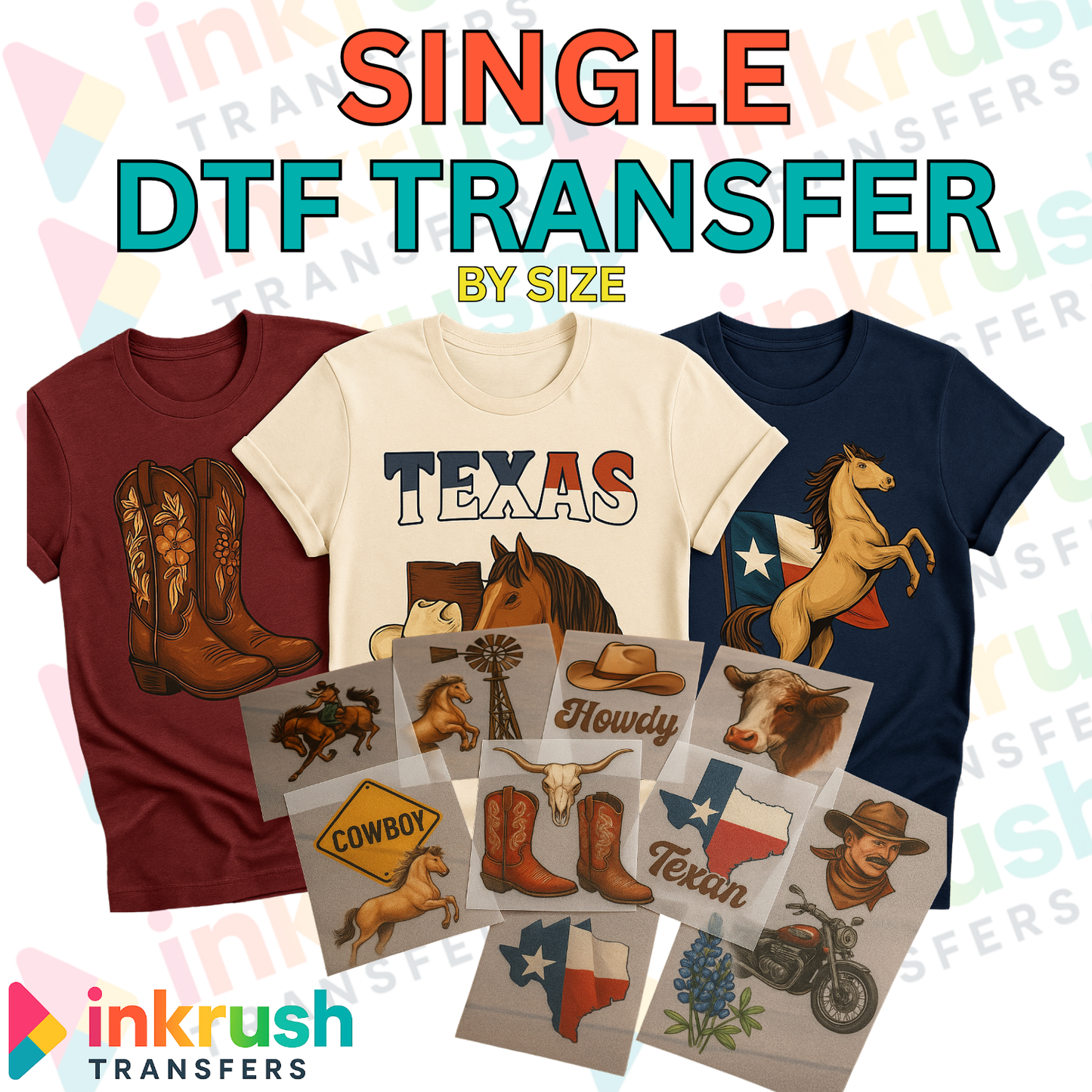 Single DTF Transfers by Size – Upload Your PNG | Ink Rush DTF