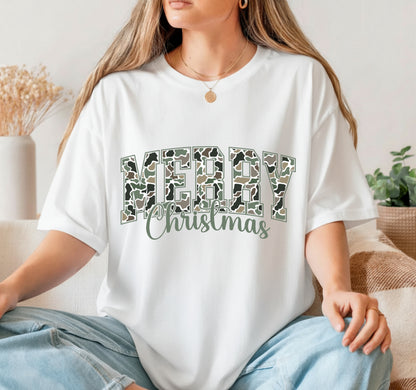 Merry Christmas Camo – Holiday DTF Transfer