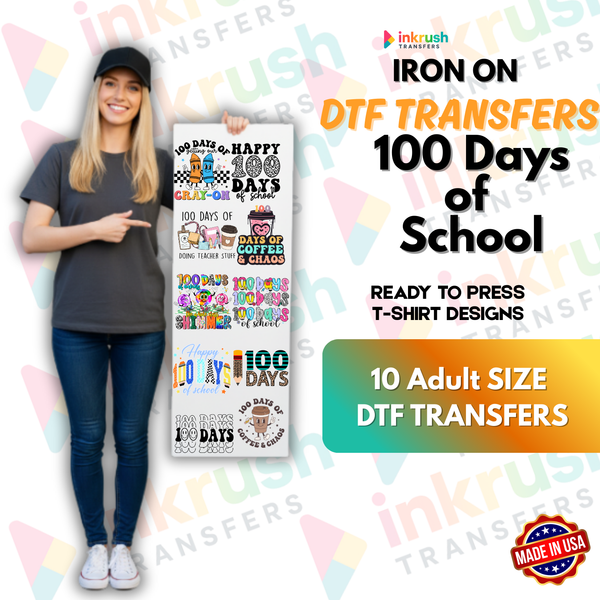 100th Day of School DTF Gang Sheet – 22″